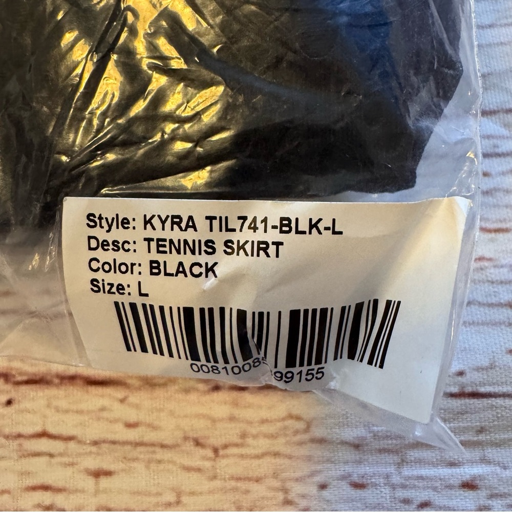 NWT GiGi C Kyra Tennis Skirt in Black Sz L XL - Picture 6 of 10